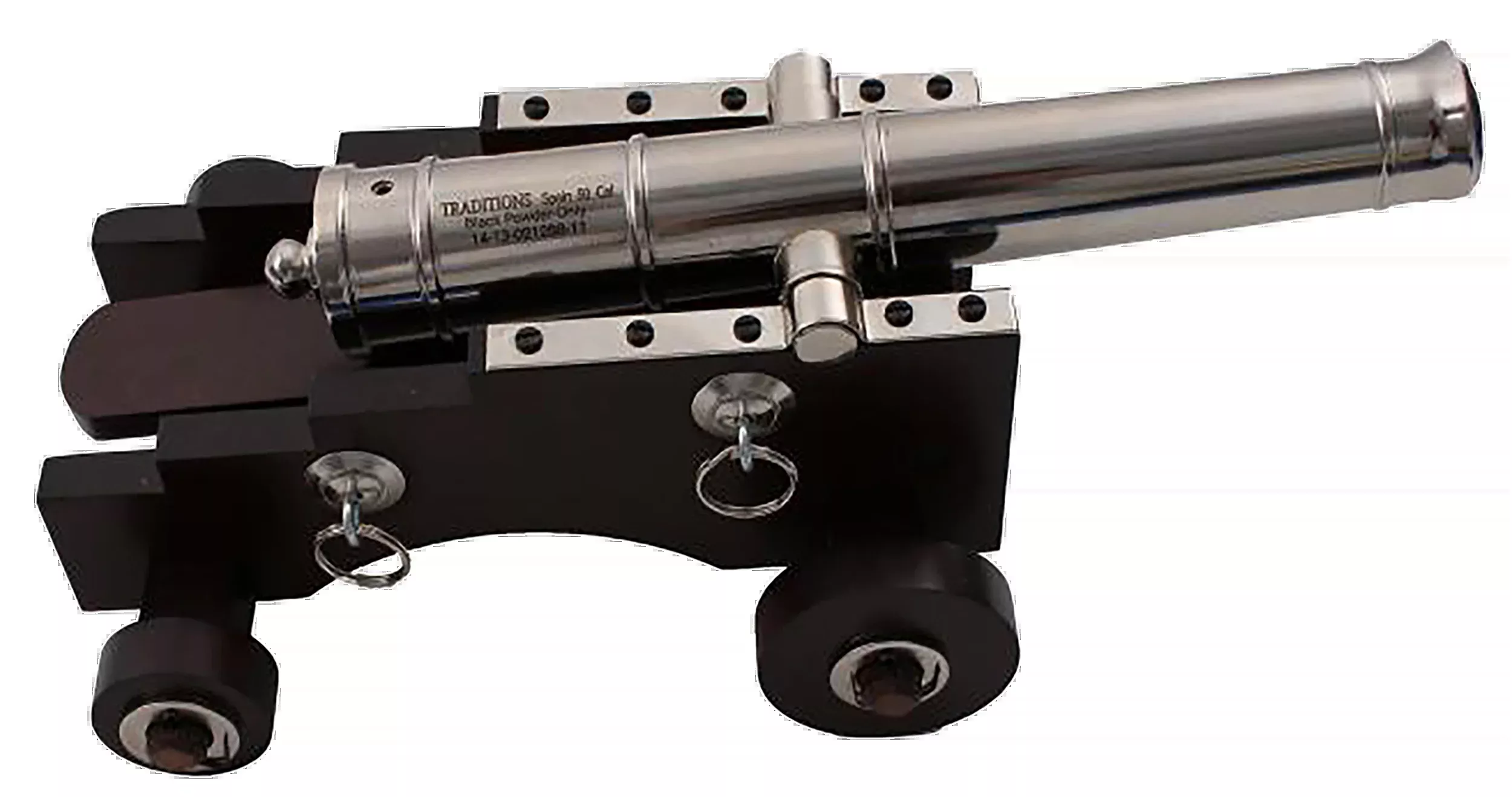 Traditions Old Ironsides Mini Cannon 50 Cal 9" Silver Barrel Breech Action