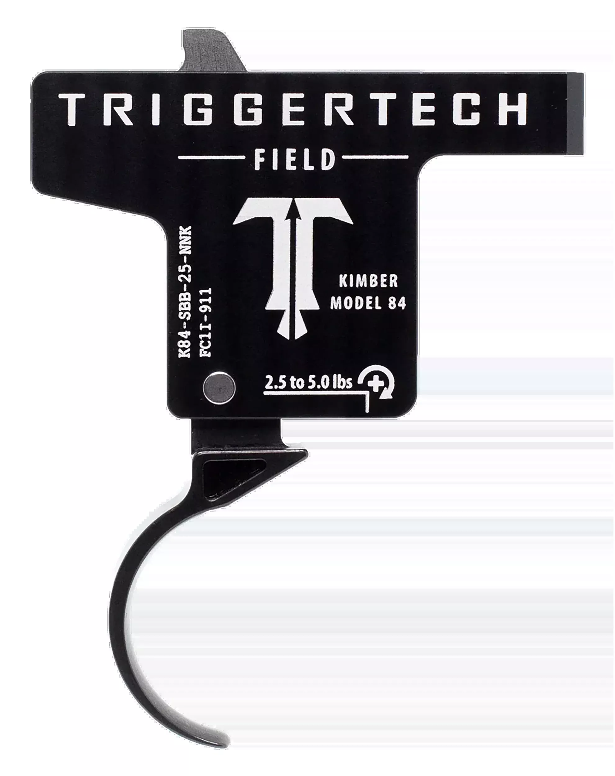 TriggerTech Field Kimber M84 Single-Stage Curved Trigger 2.50-5 lbs Black PVD