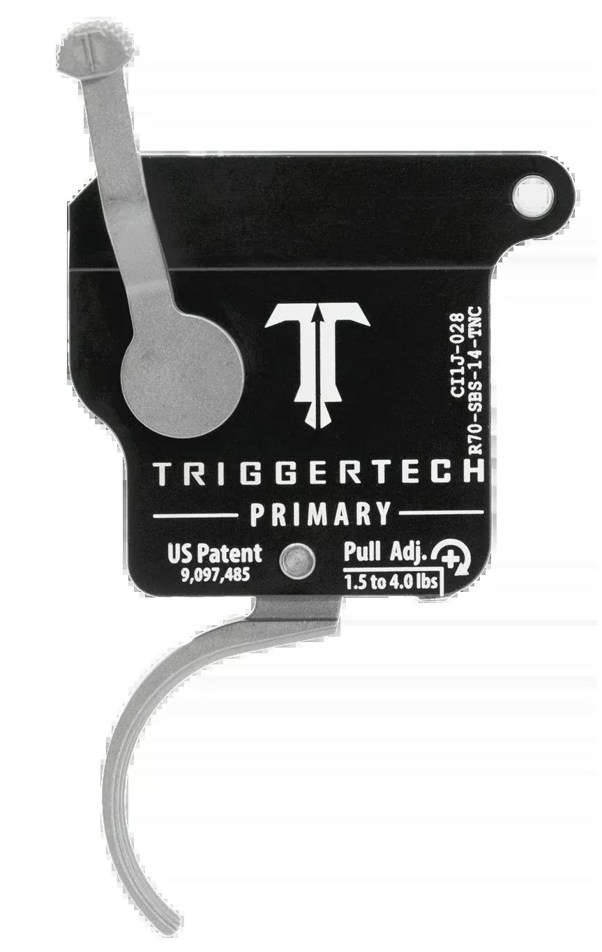 TriggerTech Primary Remington 700 1.5-4 lb Single-Stage Traditional Curved Trigger w/ Bolt Release - Right Hand - Black
