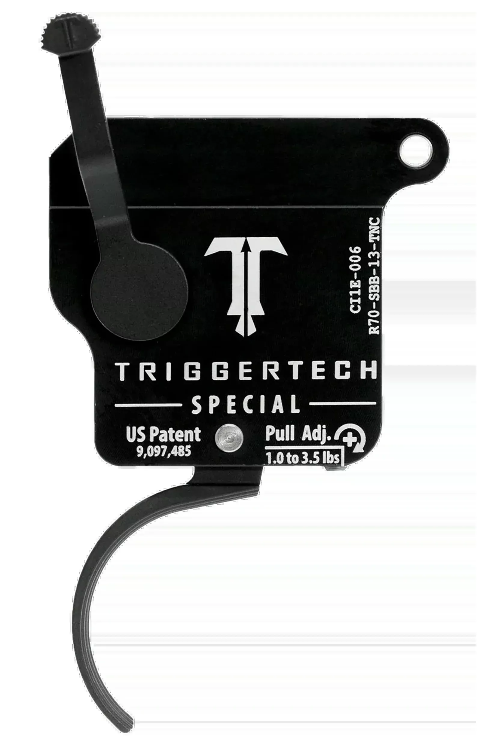 TriggerTech Special Remington 700 1-3.5 lb Single-Stage Traditional Curved Trigger - Right Hand - Without Bolt Release - Stainless