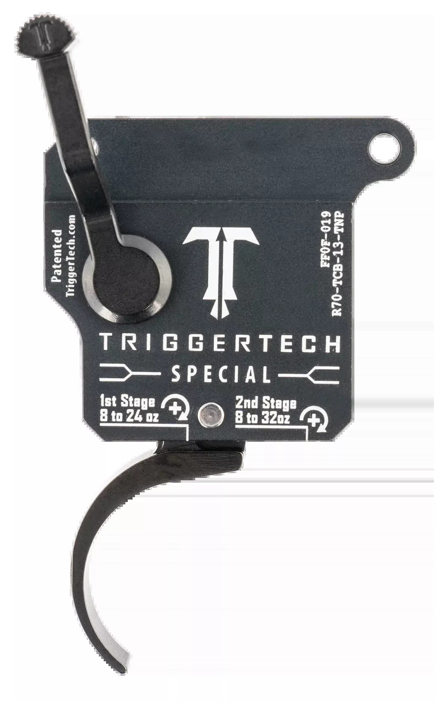 TriggerTech Special Two-Stage Pro Curved Trigger - 1-3.50 lbs Matte Gray/Black - Remington 700 Right Hand