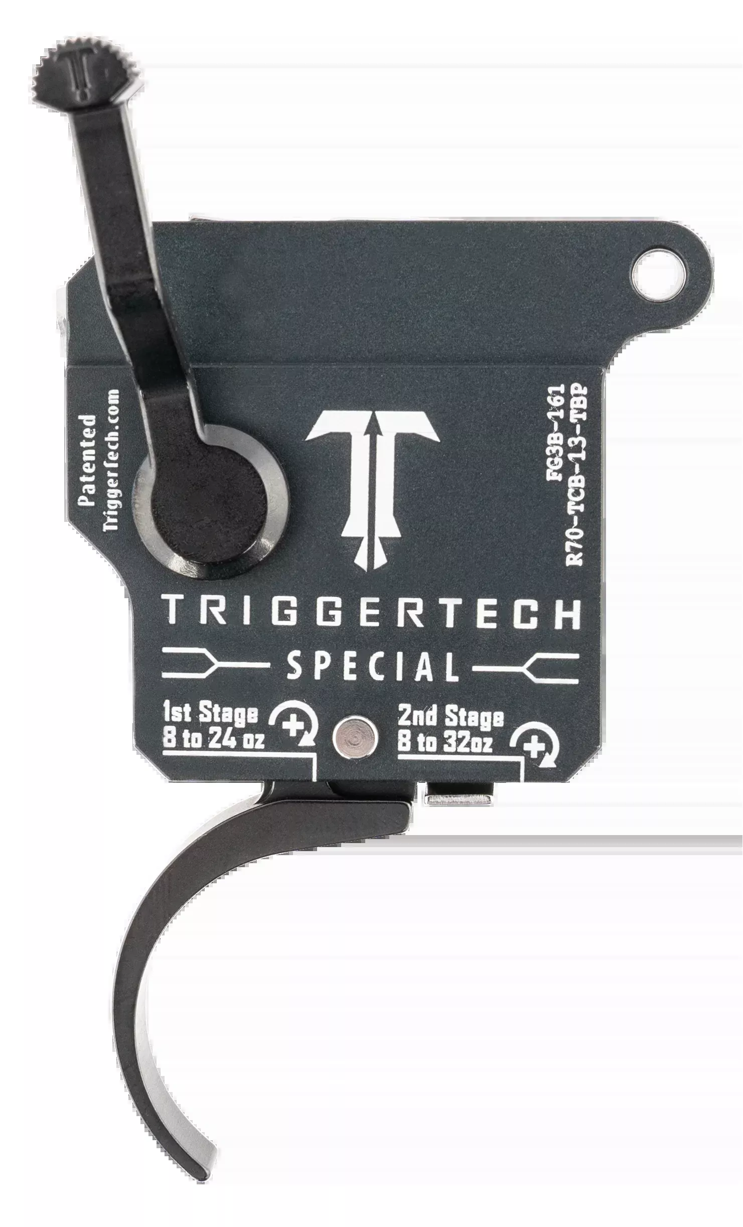 TriggerTech Special Two-Stage Pro Curved Trigger w/Bolt Release 1-3.50 lbs Matte Gray w/Black Parts for Remington 700 Right