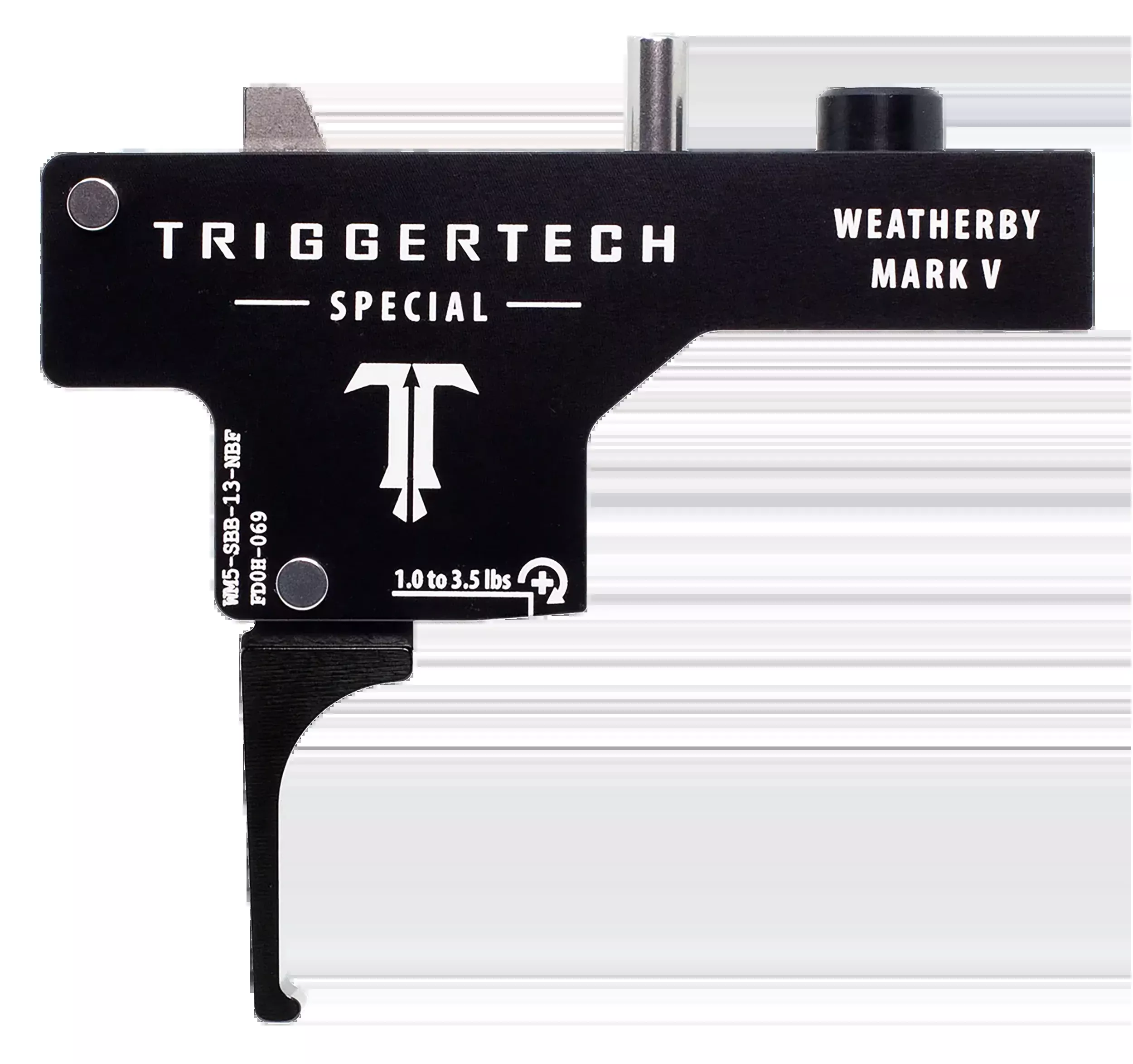 TriggerTech Special Weatherby Mark V Single-Stage Flat Trigger 1-3.5 lbs Black PVD