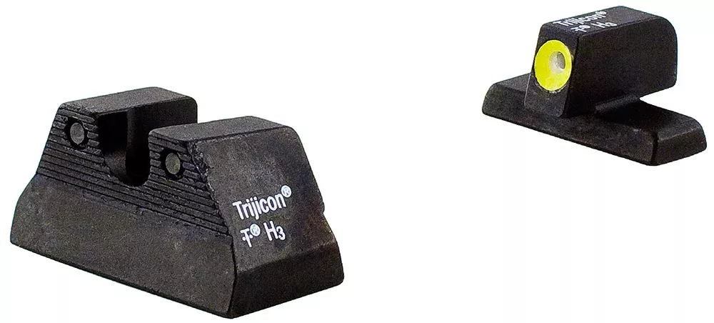 Trijicon 600596 HD Night SightsGreen/Tritium Yellow Outline Front Sight-Green Tritium Black Outline Rear Sight H&K USP