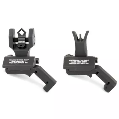 Troy Industries 45 Degree Offset Folding BattleSight Set M4 Front Dioptic Rear Black - SSIG-45S-MDBT-00