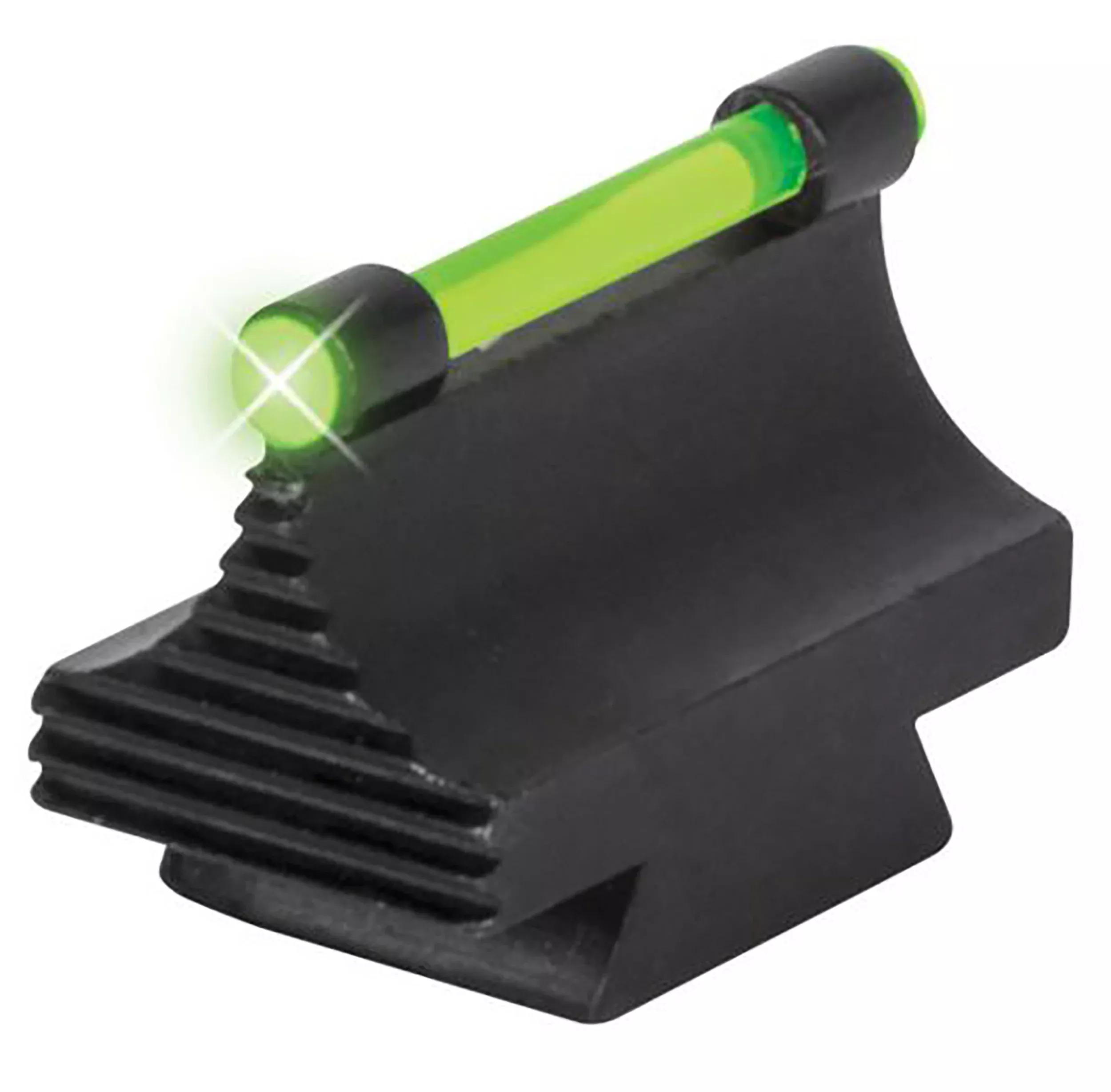 TruGlo 3/8" Dovetail Front Sight 0.500" Green Fiber Optic Ramp - Black CNC Steel for Rifle