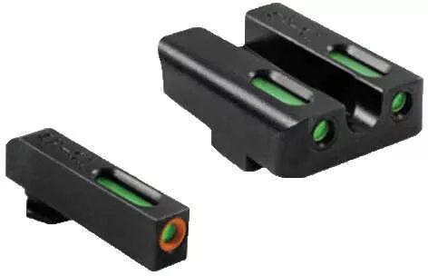 Truglo Brite-Site TFX Pro Sight Fits #6 Front/#8 Rear Tritium/Fiber-Optic Day/Night 24/7 Brightness Orange Rin