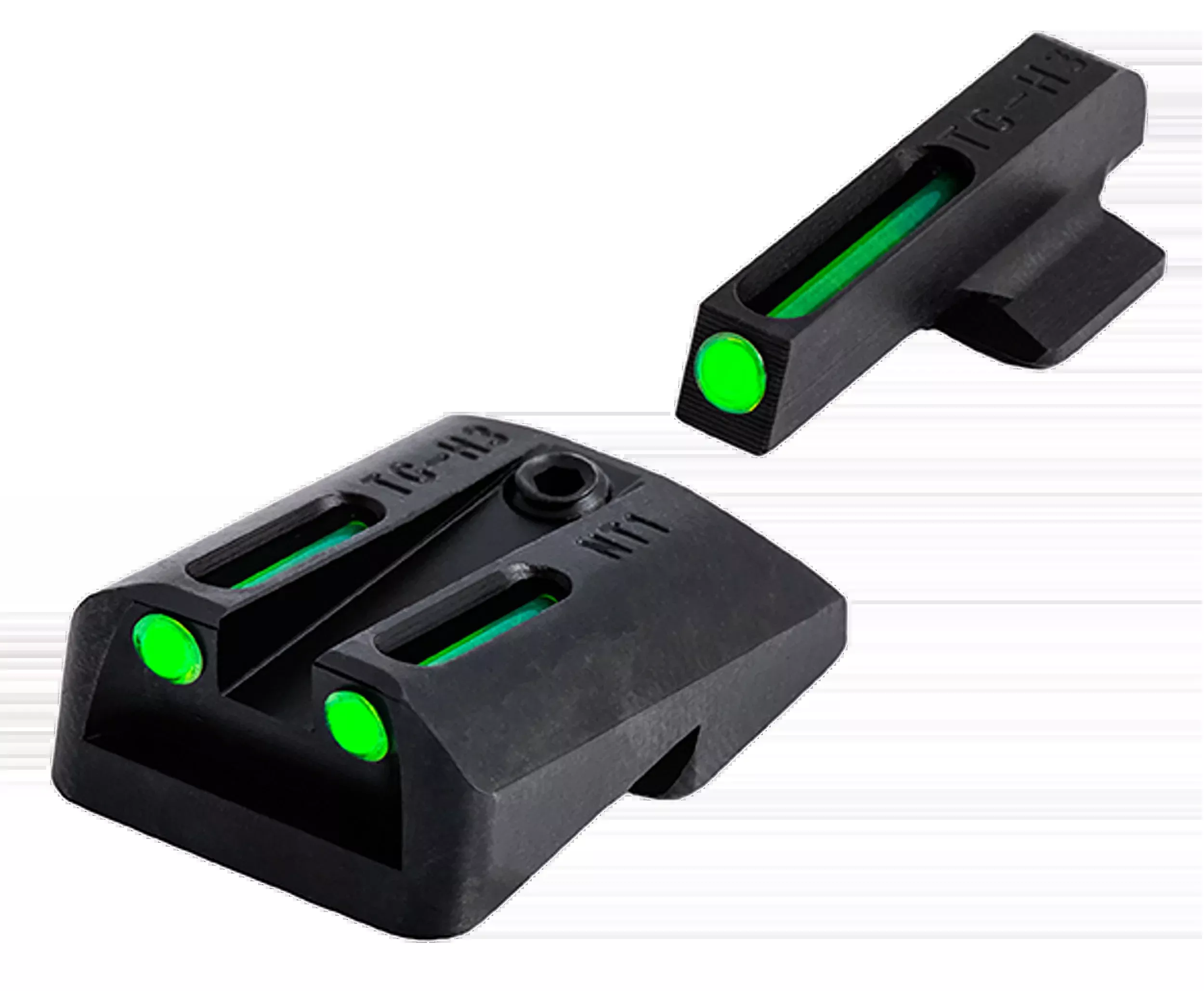 TruGlo TFO TG131NTI Green Tritium/Fiber Optic Night Sight Set 1911 Government Novak .260/.450