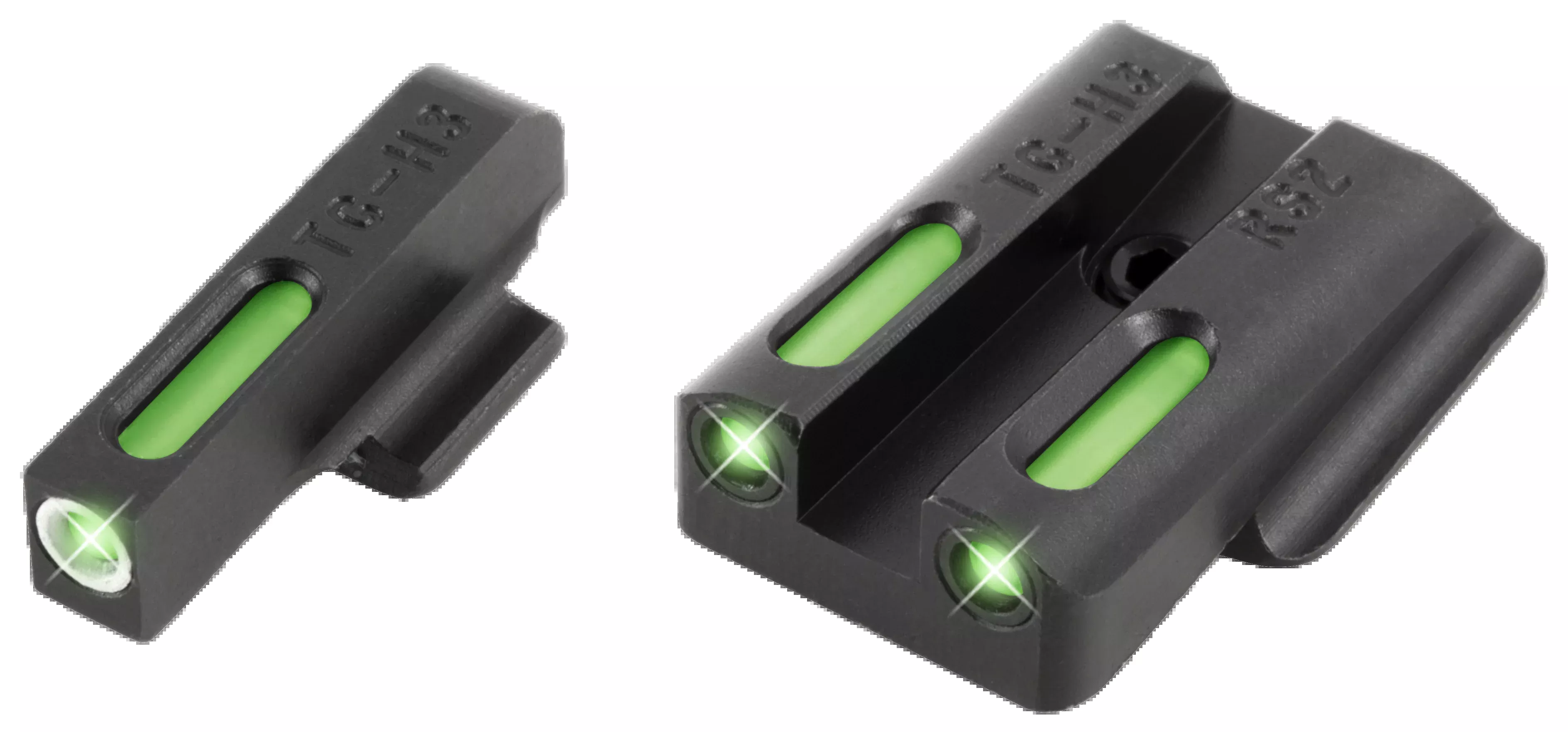 TruGlo TFX Ruger LC9/9S/380 Tritium Fiber Optic 3-Dot Night Sight Set - Black Nitride