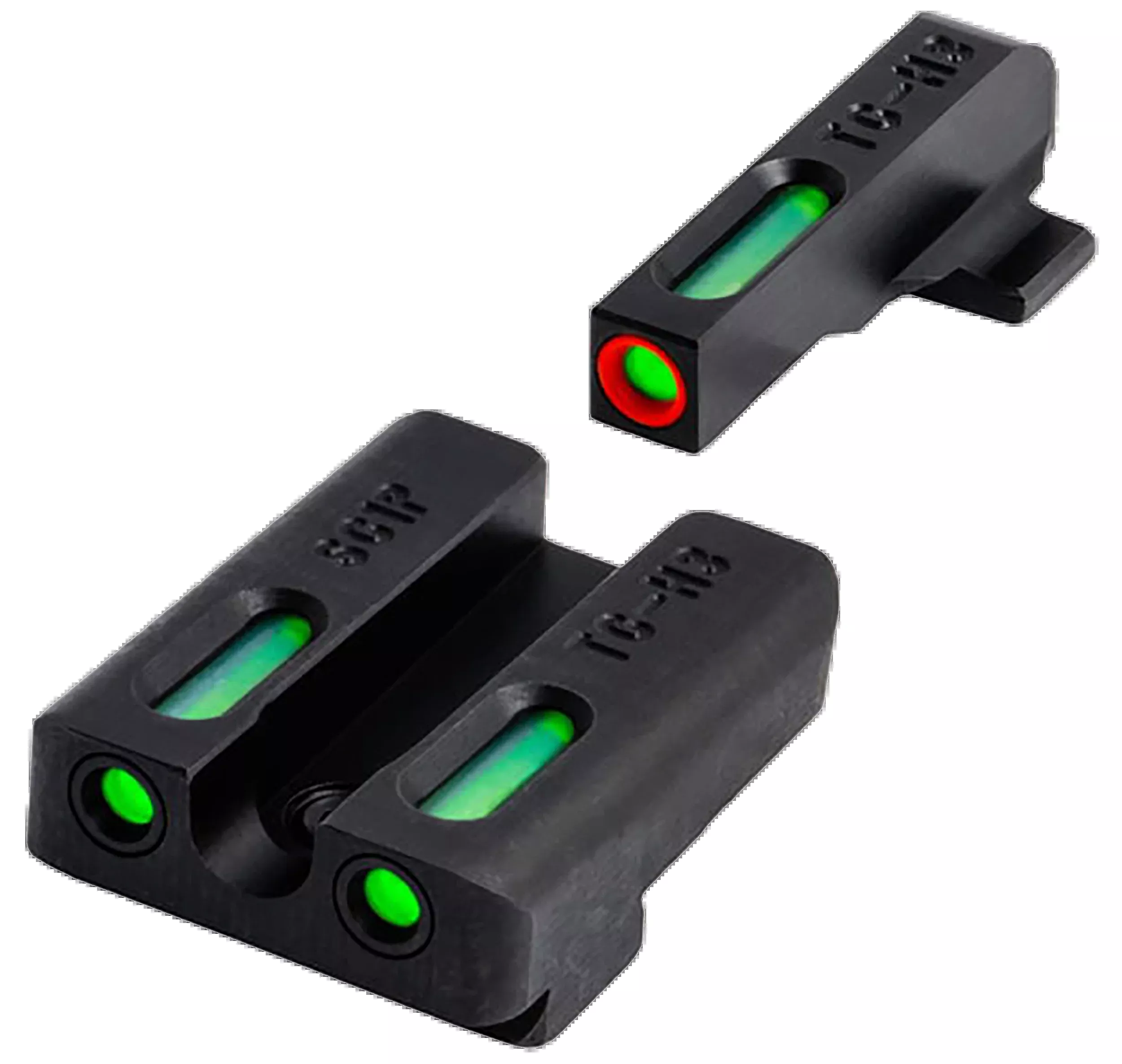 TruGlo TFX Sig Sauer P365 Green Tritium/Fiber Optic 3-Dot Sight Set - Black Nitride
