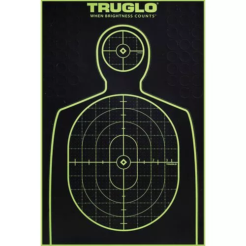 Truglo TG-13A6 Tru-SeeSelf-Adhesive Paper Silhouette Black/Green 6 Per Pkg