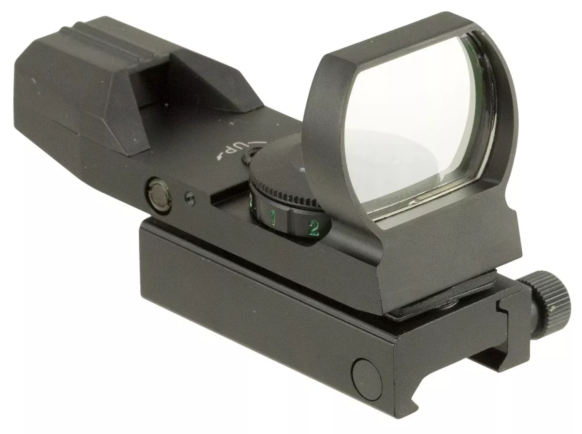 TruGlo TG-8370B Open Dot SightBlack Anodized 1x 34mm 5 MOA Dual (Red/Green) Illuminated Dot Reticle