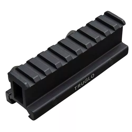 TruGlo TG-8990B Riser MountBlack Hardcoat Anodized AR-Platform 1" Mount Height Picatinny Rail