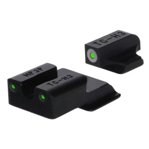 Truglo TG-TG231MP4W Tritium Pro Night Sights Square Green With White Outline Front/U-Notch Rear Nitride Fortress