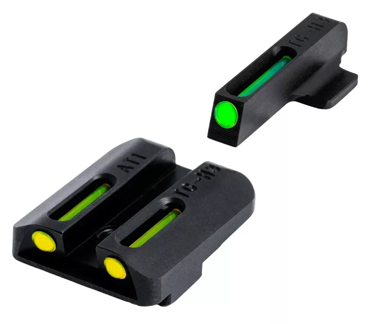 TruGlo TG131GT1B TFOGreen/Tritium/Fiber Optic Front Sight-Yellow/Tritium/Fiber Optic Rear Sight Glock 42/43