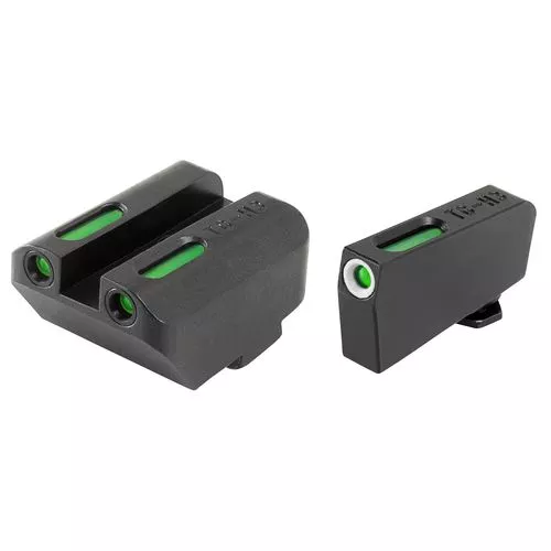 Truglo TG13GL5A TFXfits Glock 20,21,25,28-32,37,40-41 3 Dot Green Tritium w/White Outline Front Green Rear Black