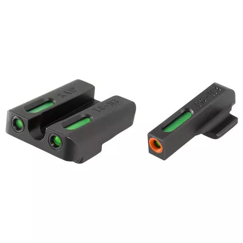 Truglo TG13KA1PC Brite-Site TFX Pro Day/Night Sights Kahr Pistols Tritium/Fiber Optic Green w/Orange Outline Front U-Notch Green Rear Black