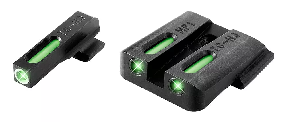 TruGlo TG13MP1A TFXBlack | Green Tritium & Fiber Optic White Outline Front Sight Green Tritium & Fiber Optic Rear Sight