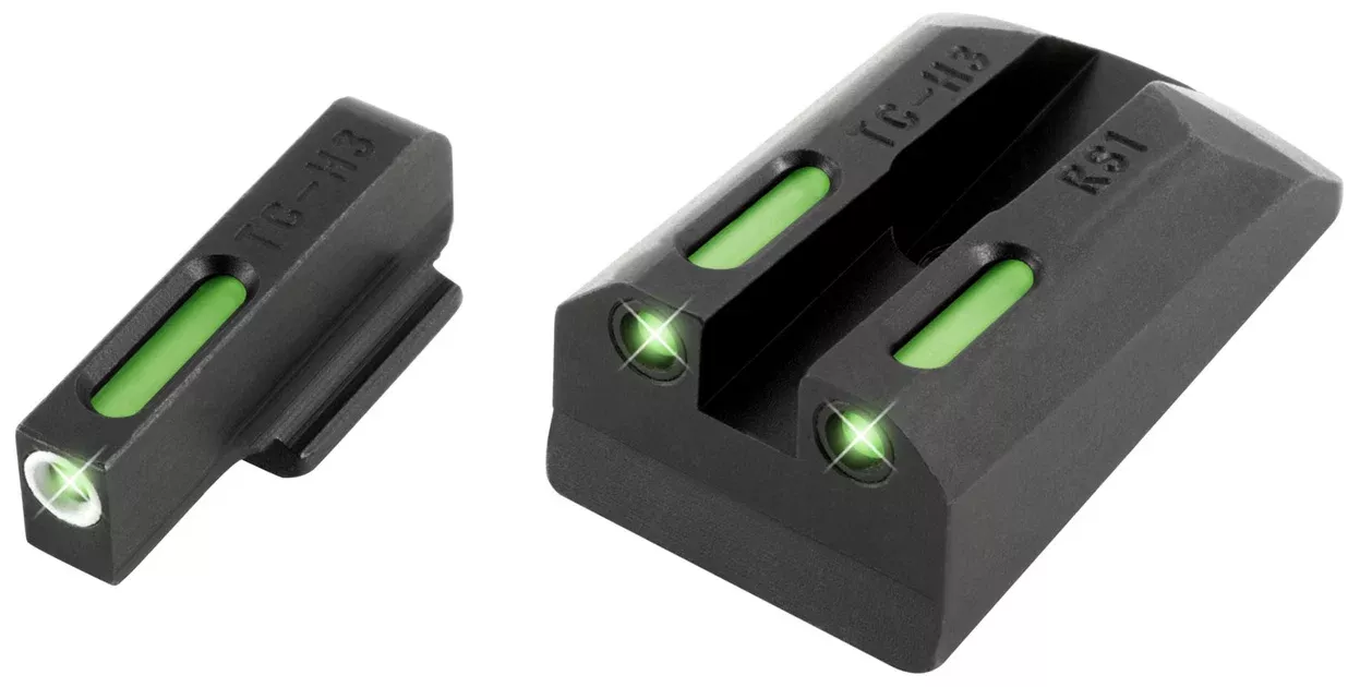 TruGlo TG13RS1A TFXBlack | Green Tritium & Fiber Optic White Outline Front Sight Green Tritium & Fiber Optic Rear Sight