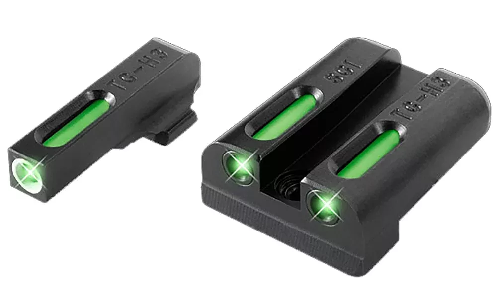 TruGlo TG13SG2A TFXBlack | Green Tritium & Fiber Optic White Outline Front Sight Green Tritium & Fiber Optic Rear Sight