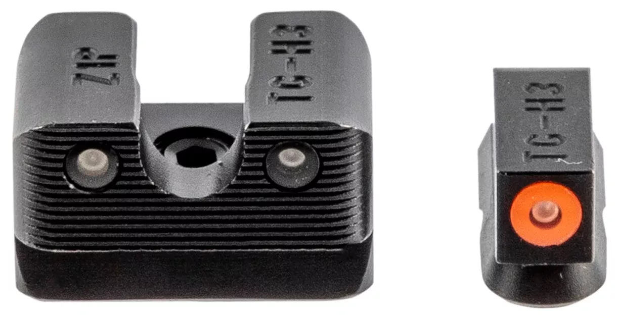 TruGlo TG231Z1C Tritium ProBlack | Green Tritium Orange Outline Front Sight Green Tritium Rear Sight