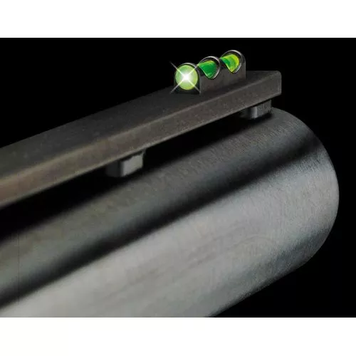 Truglo TG947DGM Long BeadMossberg 500/835/9200; Stoeger Condor Supreme/Uplander/Coach Gun/Double Defense Fiber Optic Green 5-40 Base Thread Black