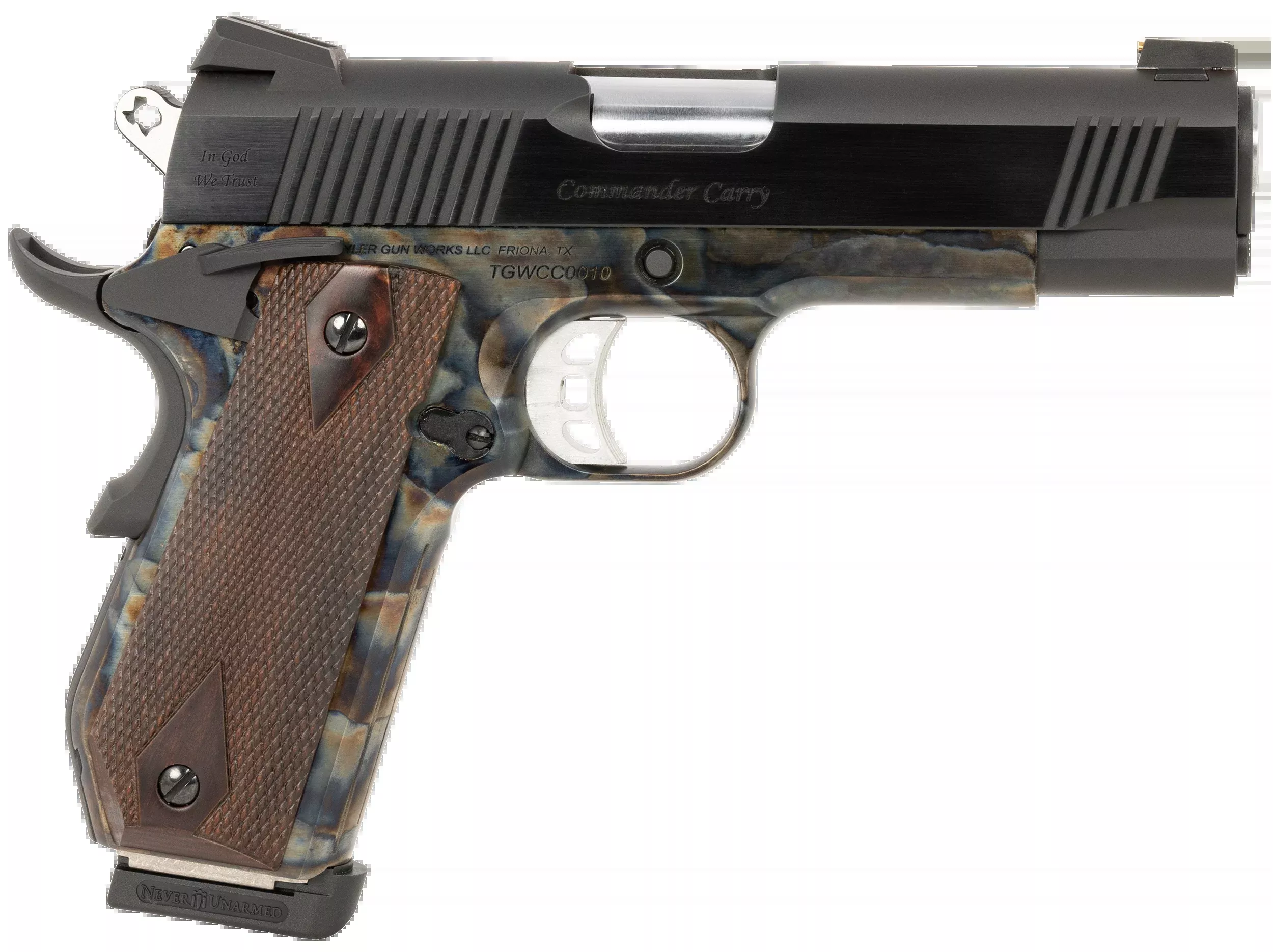 Tyler Gun Works Custom 1911 Commander 45 ACP 4.25" 7+1 Semi-Auto Pistol