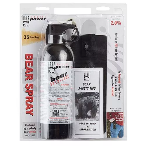 UDAP 18HP Magnum Bear Spraywith Hip Holster 380gr OC Pepper Up to 35 ft Range
