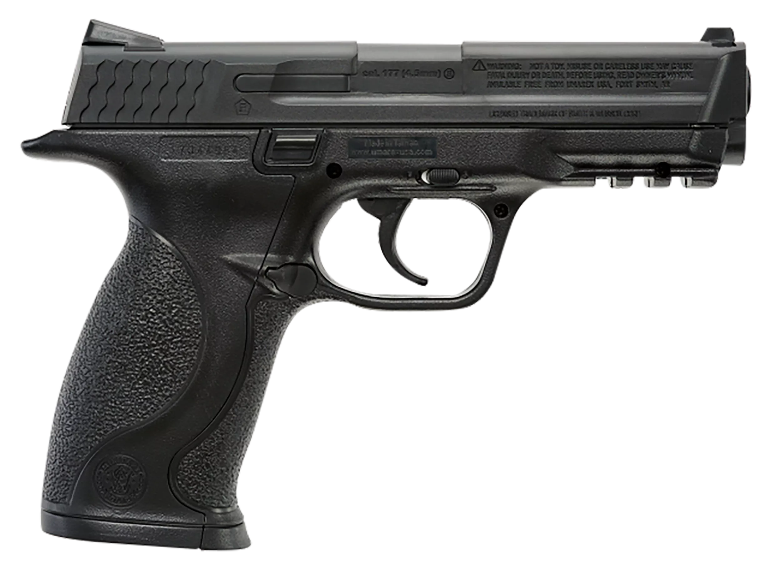 Umarex 2255050 S&W M&PCO2 177 19+1 4.30" Black Polymer Grips
