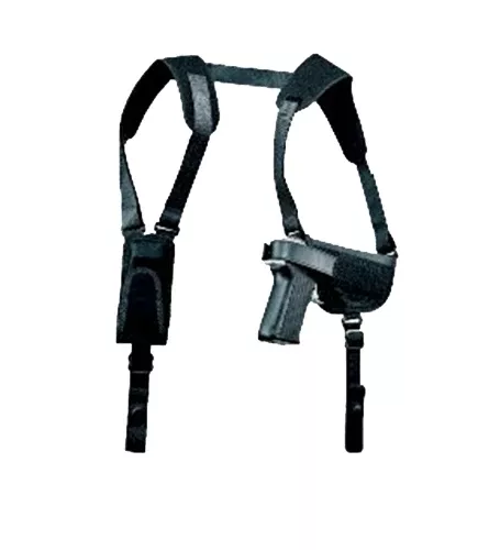 Uncle Mike's 77000 Pro-Pak Horizontal Shoulder Holster Shoulder Size 0 Black Nylon Harness Fits Sm/Med DA Revolver Fits 2-3" Barrel Right Hand