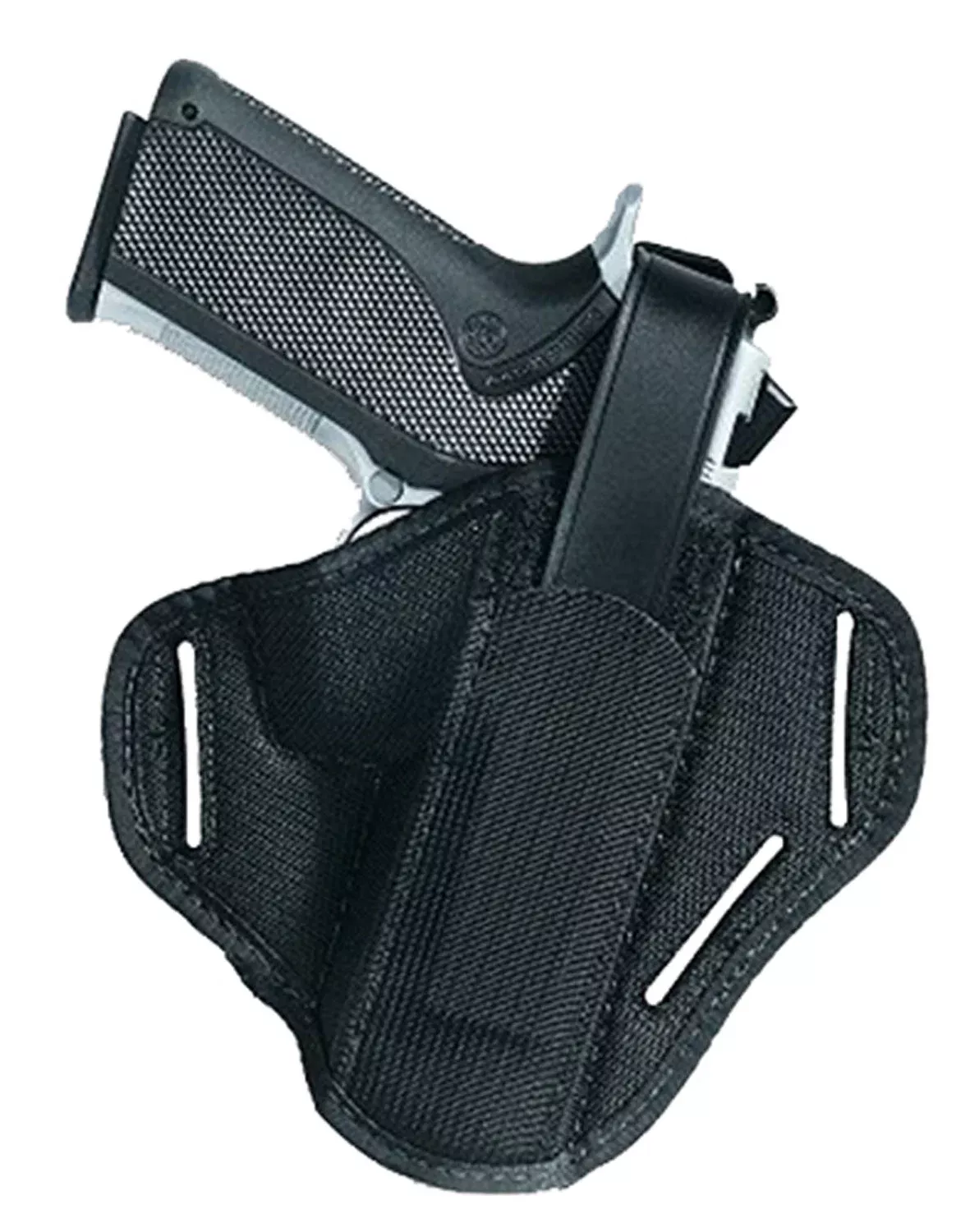 Uncle Mike's 86020 SuperOWB Size 02 Black Kodra Nylon Belt Slide Fits Medium Autos Fits 4" Barrel Ambidextrous