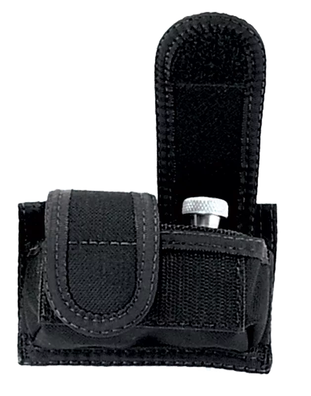 Uncle Mike's 88281 Universal SpeedLoader Mag Pouch Double Black Kodra Nylon Hook & Loop 38 Cal 45 Cal Belts 2.25" Wide