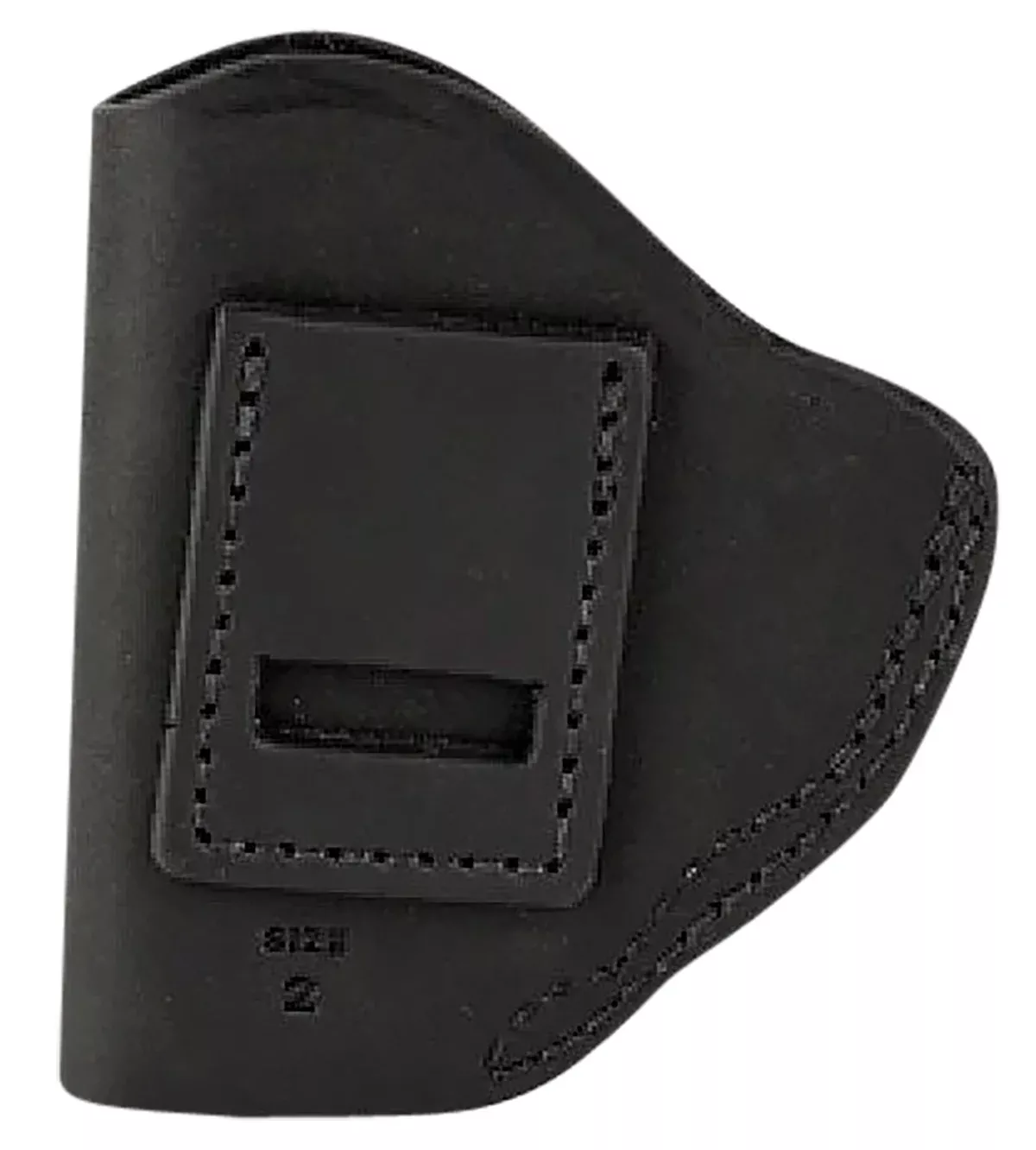 Uncle Mikes-leather(1791) UMIWB2MBLA Inside the WaistbandIWB Size 02 Matte Black Leather Belt Clip Fits Small Frame Revolver Right Hand