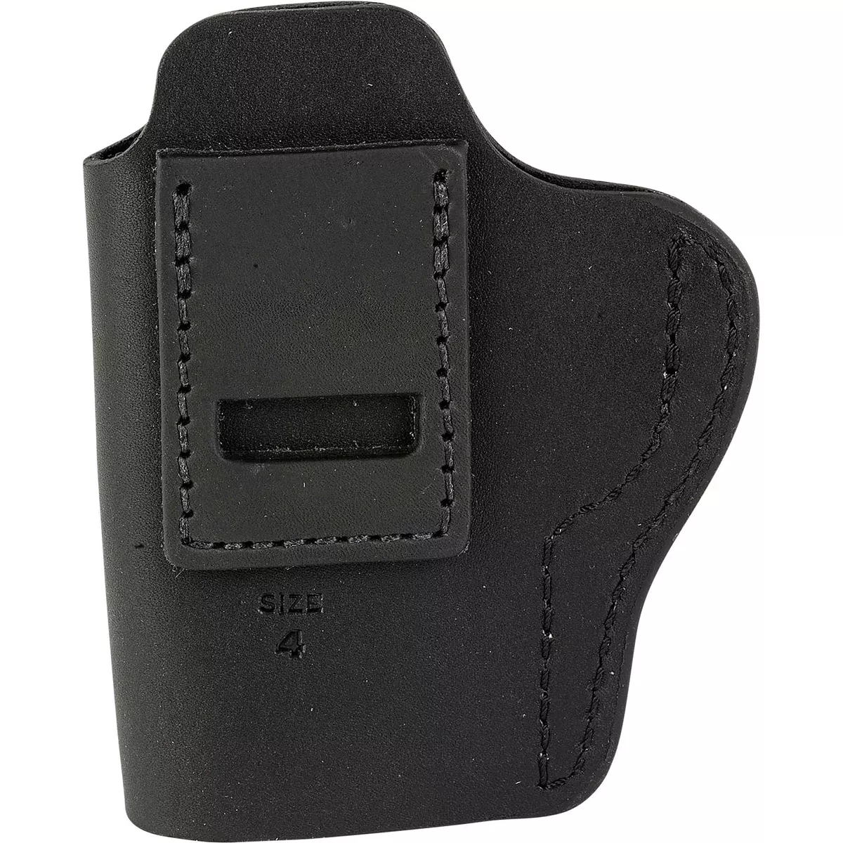 Uncle Mikes-leather(1791) UMIWB4MBLA Inside the WaistbandIWB Size 04 Matte Black Leather Belt Clip Fits Glock 17/19, Right Hand