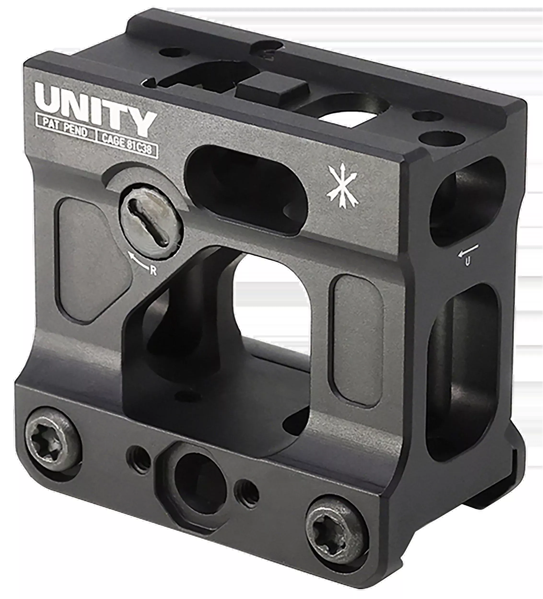 Unity Tactical FAST Micro Mount Black Anodized 2.26" Height Micro Footprint