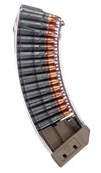 US Palm MA1119A Standard30rd 7.62x39mm Fits AK-47 Clear w/Flat Dark Earth Floor Plate