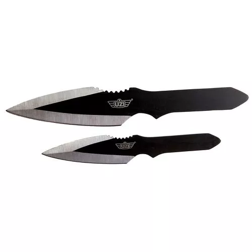 Uzi Accessories UZKTRW002 Throwing Knives II Multiple Stainless Steel Flat Stainless Steel