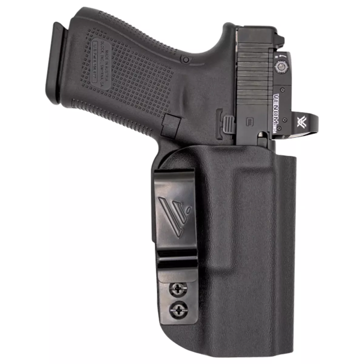 Versacarry OBE111HCT Obsidian Essential IWB Black Polymer Belt Clip Fits Springfield Hellcat Ambidextrous