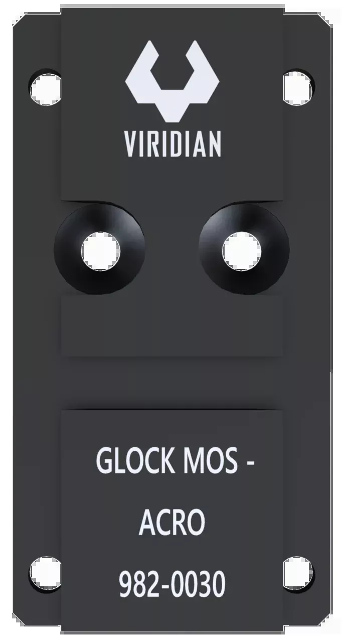 Viridian Glock MOS to ACRO Optic Adapter Plate, 6061 Aluminum Black Anodized – 9820030