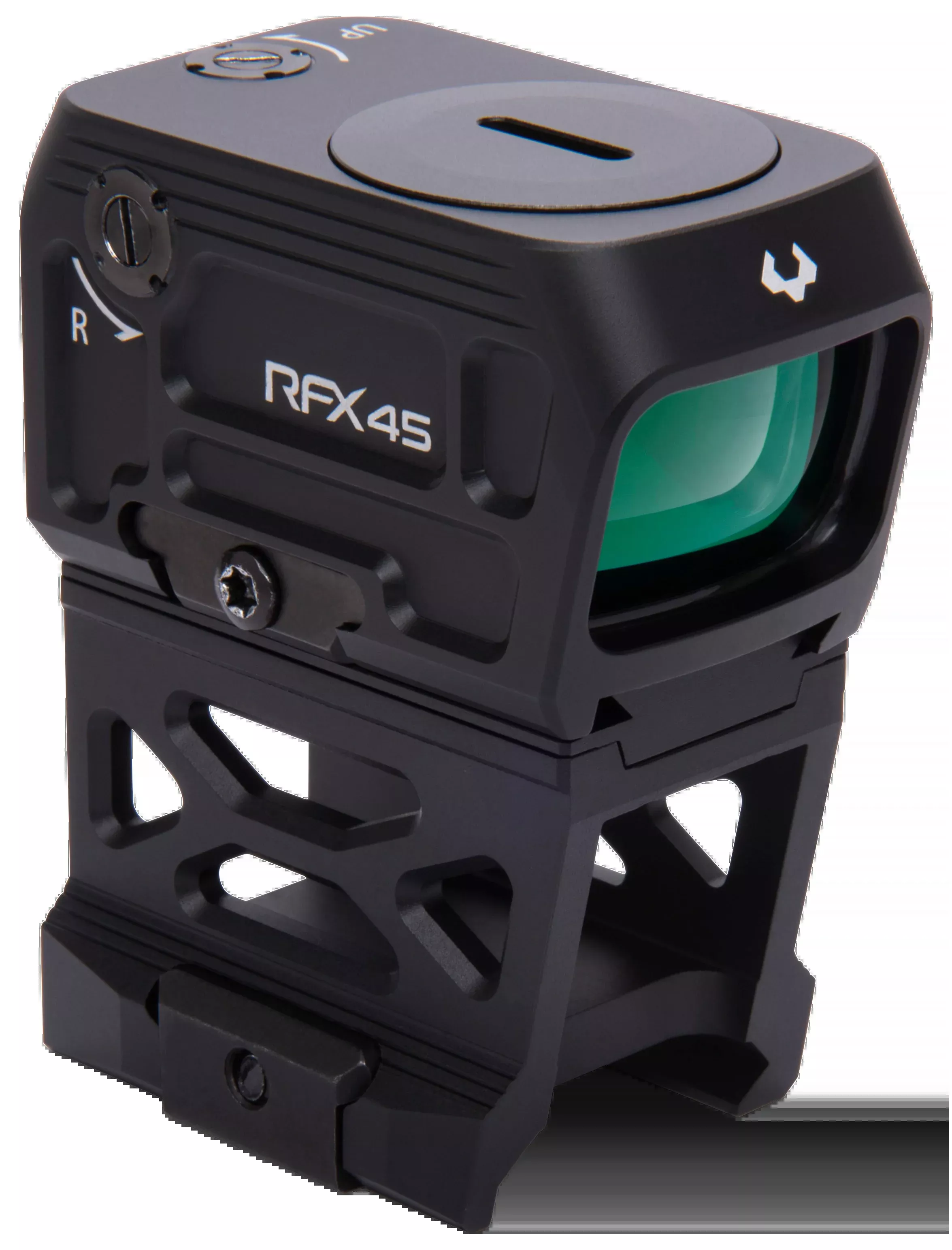 Viridian RFX45 Closed Emitter Green Dot 5 MOA 1x 24x15.5mm - ACRO/Picatinny High 1/3 Cowitness Mount