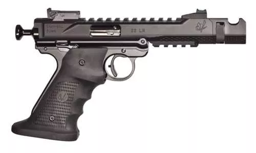 Volquartsen Firearms Black Mamba Semi-Automatic Pistol .22 Long Rifle 4.5" Stainless Steel Barrel (2)-10Rd Magazines Target Front/Adjustable Rear Sights Tandemkross HiveGrip Anodized Finish