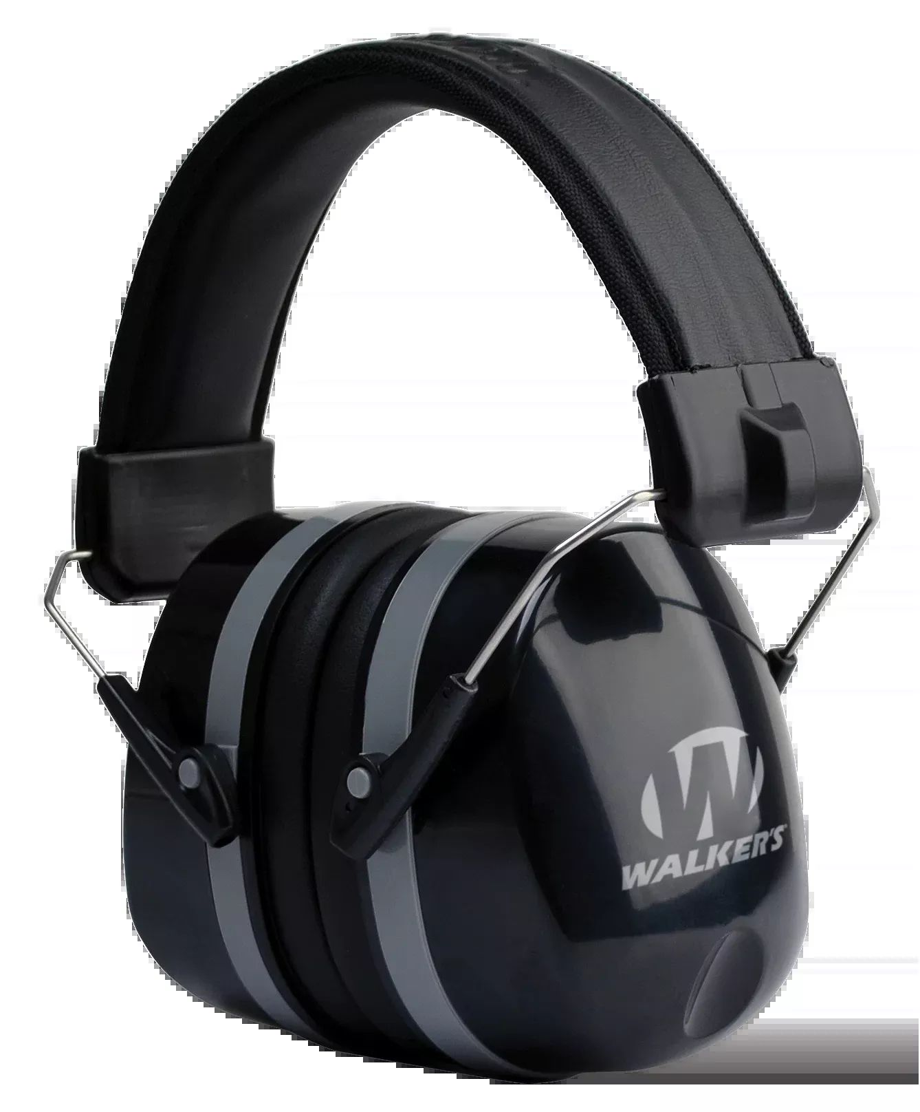 Walkers Game Ear Premium Passive Folding Muff 32 dB Over the Head Black Polymer