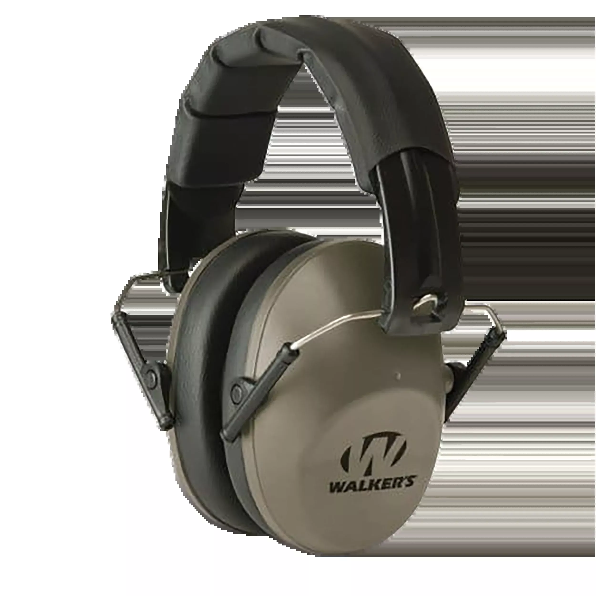 Walkers Game Ear Pro Low Profile Folding Passive Muff 22 dB Over the Head Flat Dark Earth/Black Polymer