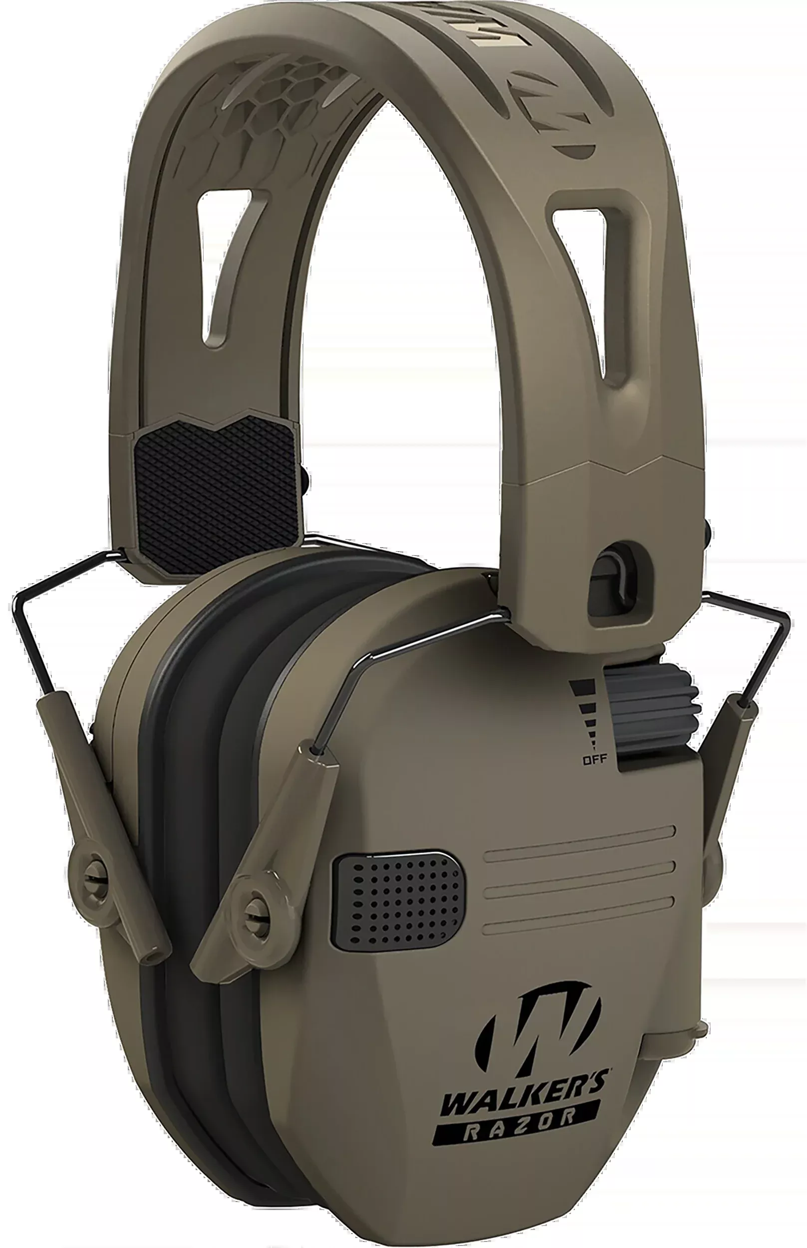Walkers Game Ear Razor Tacti-Grip 23 dB Over the Head Electronic Muff - Flat Dark Earth