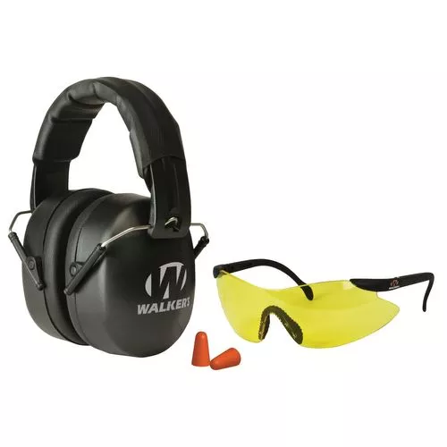 Walkers GWPFM3GFP EXT Range Shooting Muff Combo Pack 30 dB Black