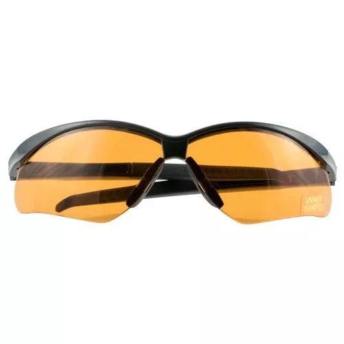 Walkers GWPSGLAMB Shooting Glasses Crosshair Amber Polycarbonate Lens Black Frame 1 Pair