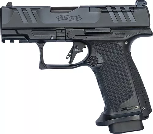 Walther Arms 4796064 PDP F-Series Pro 9mm Luger 10+1 3.50" Black Steel Barrel, Black Serrated/Optic Ready Steel Slide, Black Polymer Frame w/Picatinny Rail, Medium Backstrap Grip