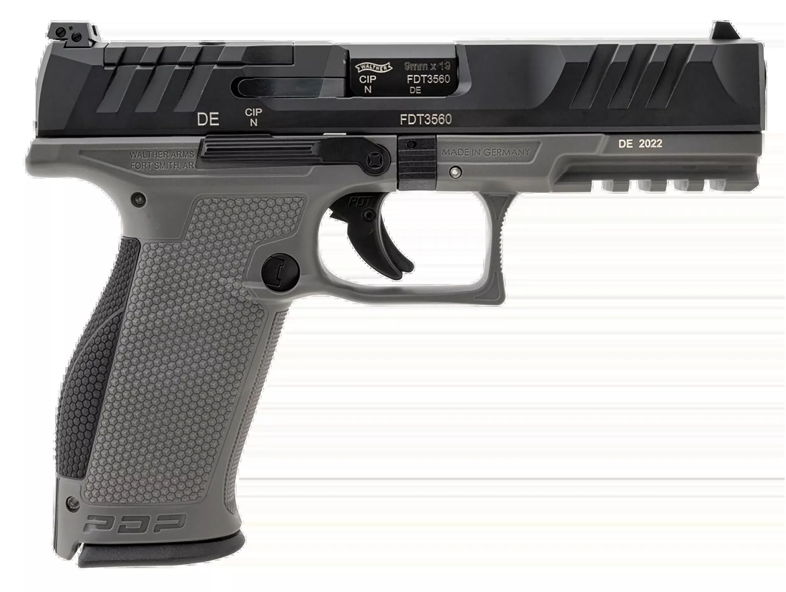 Walther Arms PDP 9mm Luger 4.50" 18+1 Semi-Auto Pistol - Two-Tone Gray/Black