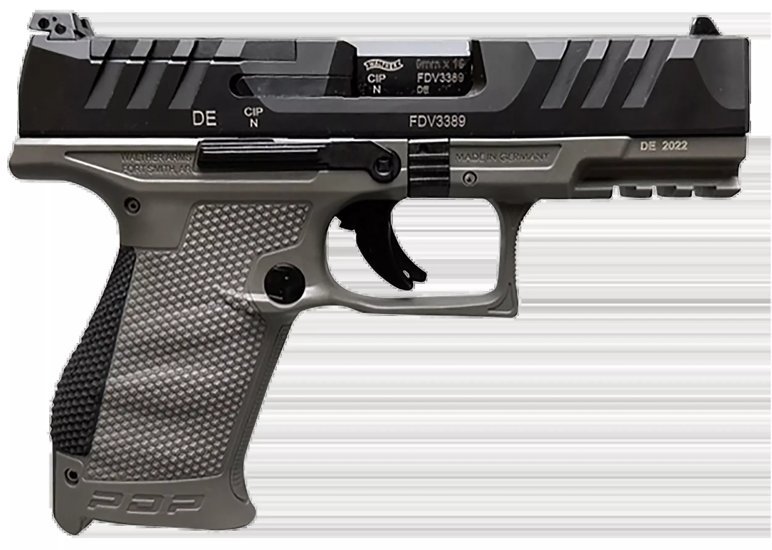 Walther Arms PDP Compact Frame 9mm Luger 4" 15+1 Striker Fire Pistol - Gray/Black