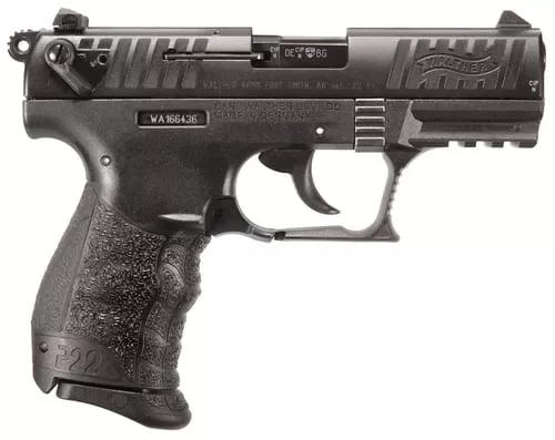 Walther P22Q Pistol22 LR. 3.42 in. Black 10 rd.